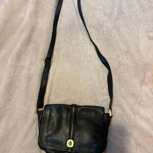 Tory Burch Black Leather Crossbody Bag Timeless Design